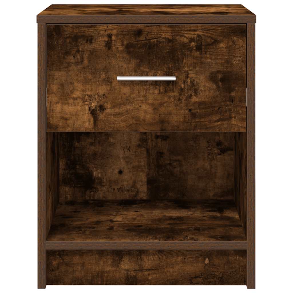 Bedside Cabinet with Drawer Smoked Oak 40x34x50 cm
