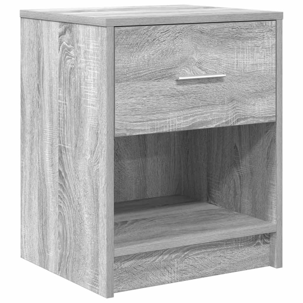 Bedside Cabinet with Drawer Grey Sonoma 40x34x50 cm