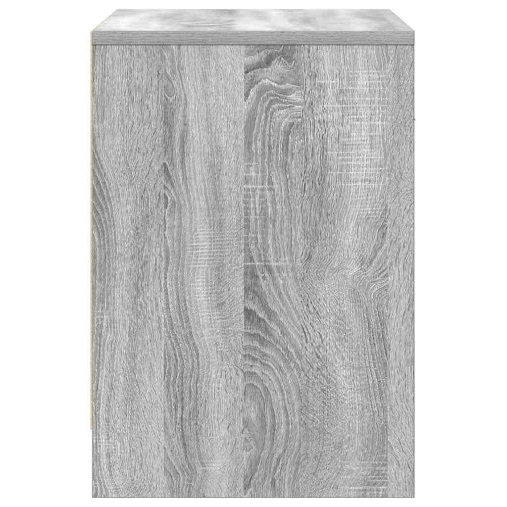 Bedside Cabinet with Drawer Grey Sonoma 40x34x50 cm