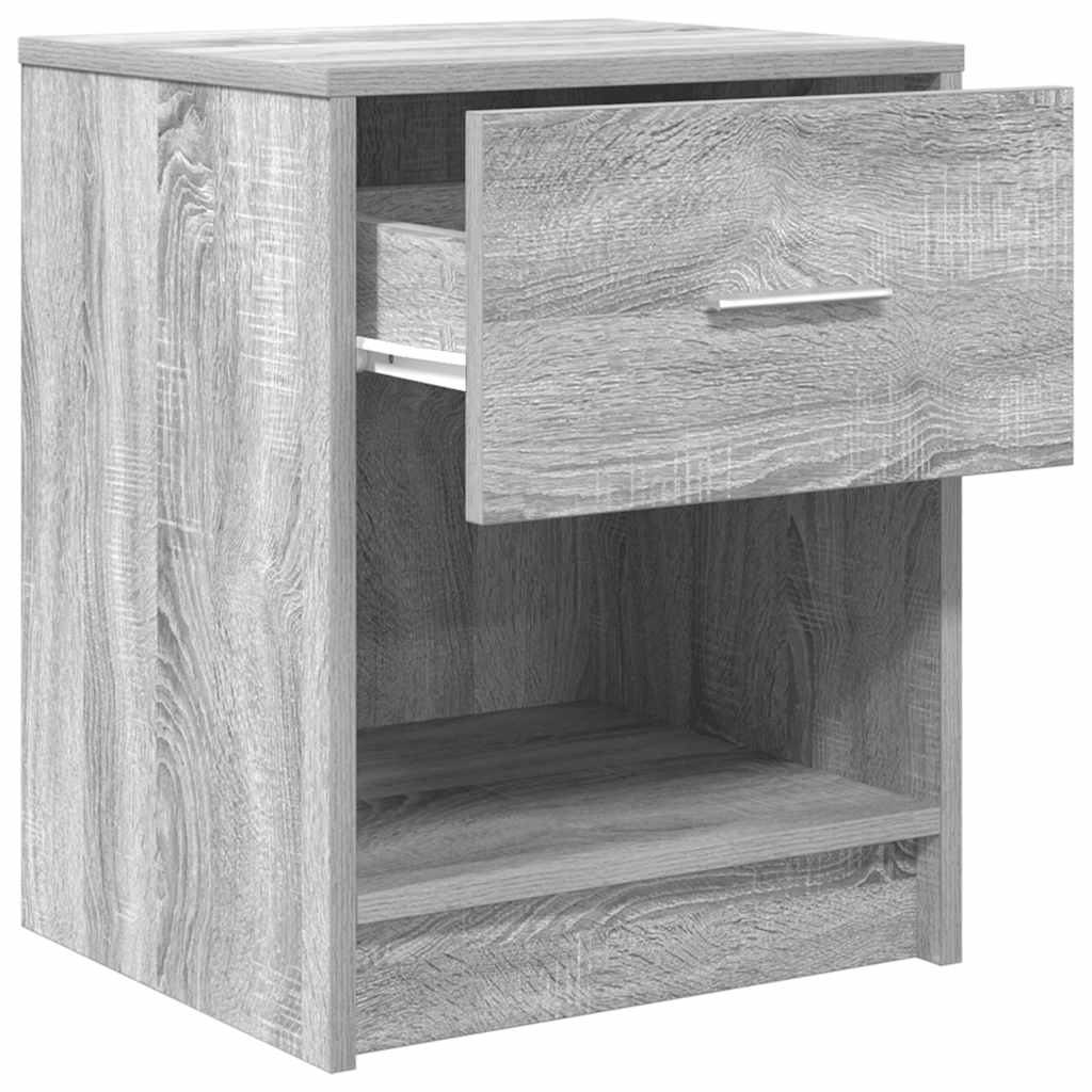 Bedside Cabinets 2 pcs with Drawer Grey Sonoma 40x34x50 cm