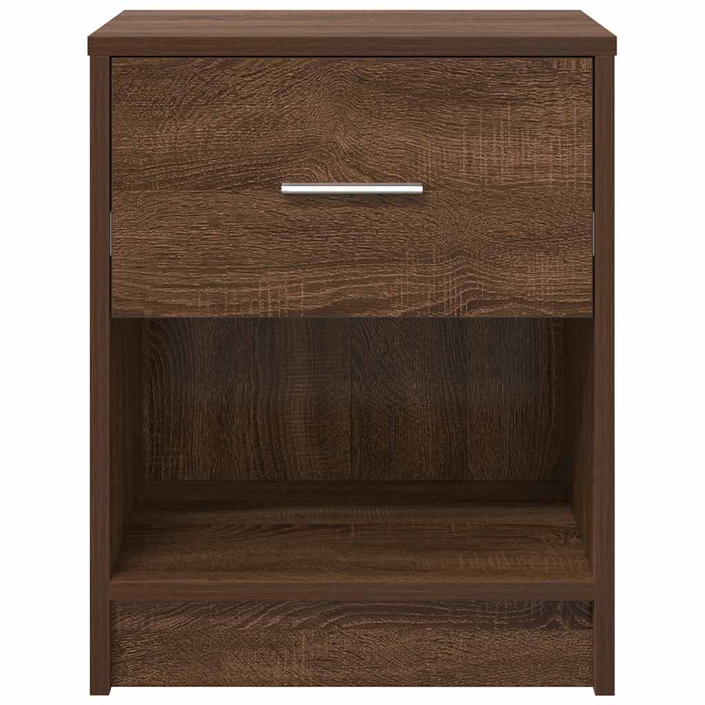 Bedside Cabinets 2 pcs with Drawer Brown Oak 40x34x50 cm