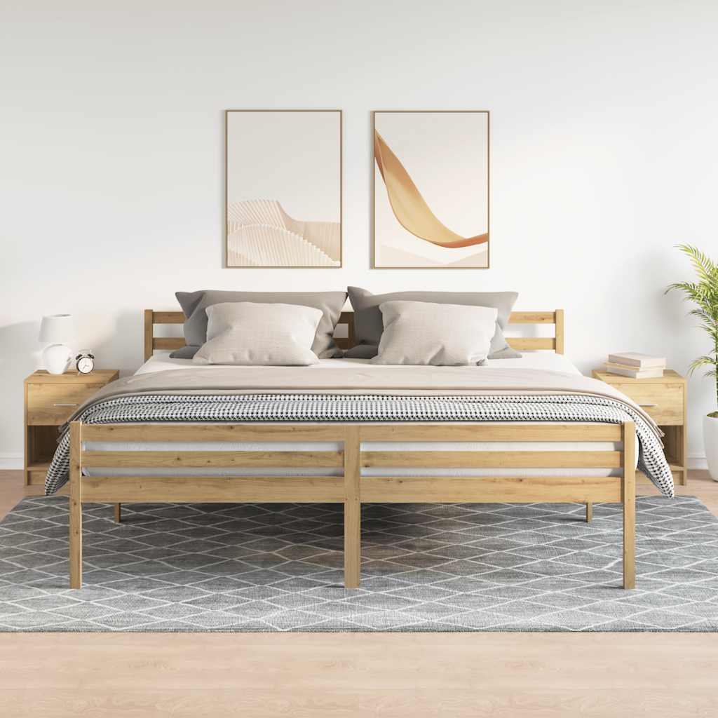 Bedside Cabinets 2 pcs with Drawer Artisan Oak 40x34x50 cm