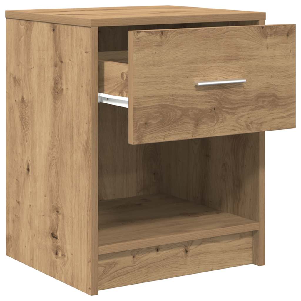 Bedside Cabinets 2 pcs with Drawer Artisan Oak 40x34x50 cm