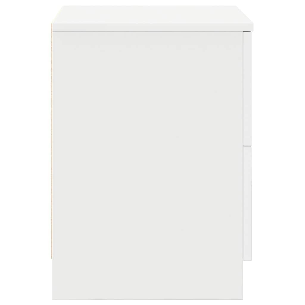 Bedside Cabinet with 2 Drawers White 40x36x50 cm