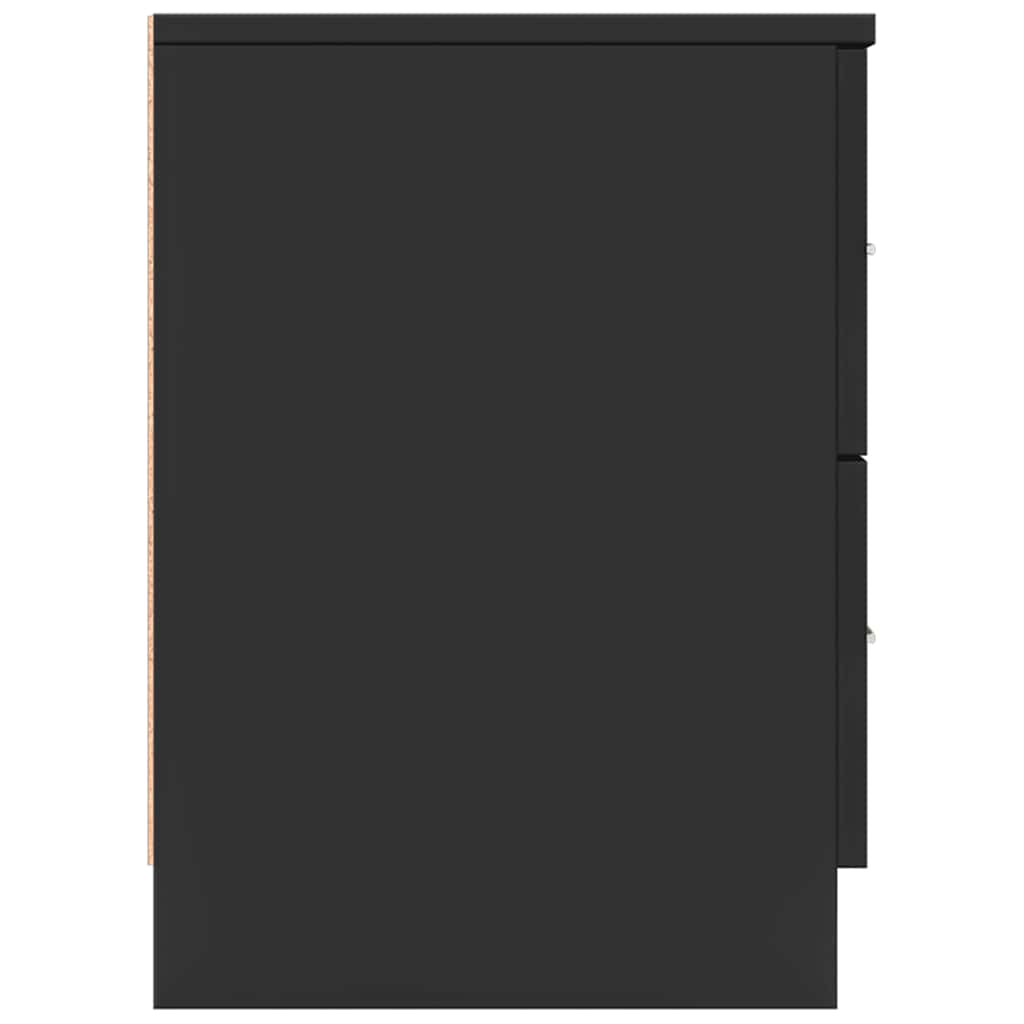 Bedside Cabinets 2 pcs with 2 Drawers Black 40x36x50 cm