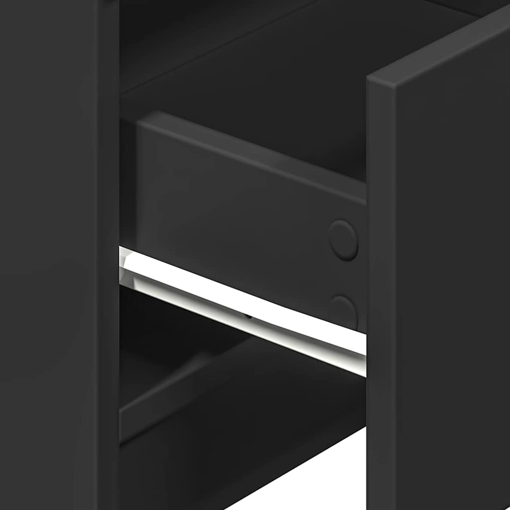 Bedside Cabinets 2 pcs with 2 Drawers Black 40x36x50 cm