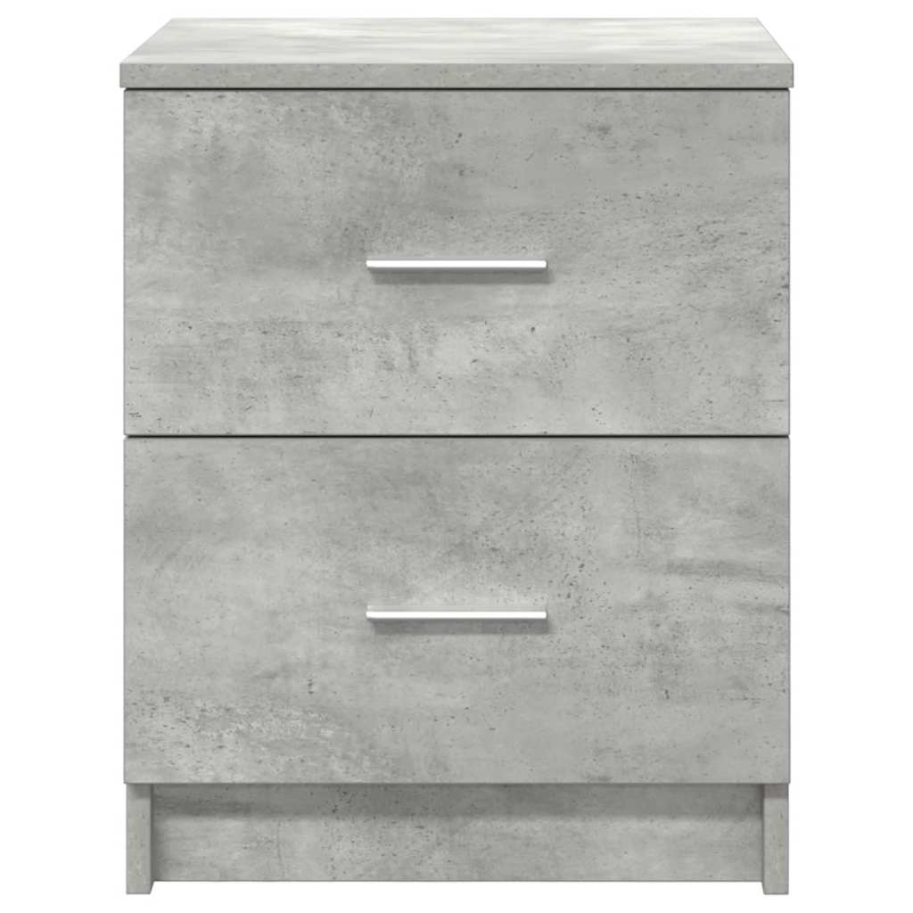 Bedside Cabinets 2 pcs with 2 Drawers Concrete Grey 40x36x50 cm