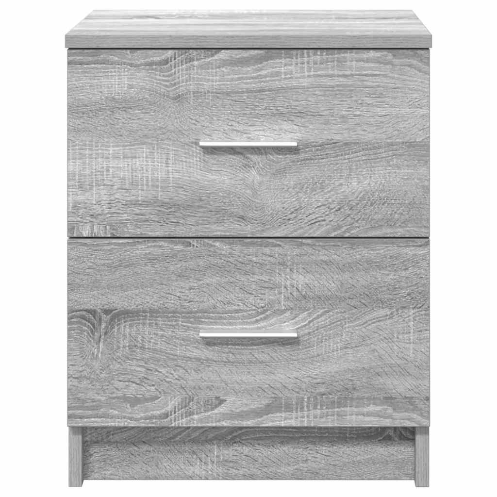 Bedside Cabinet with 2 Drawers Grey Sonoma 40x36x50 cm