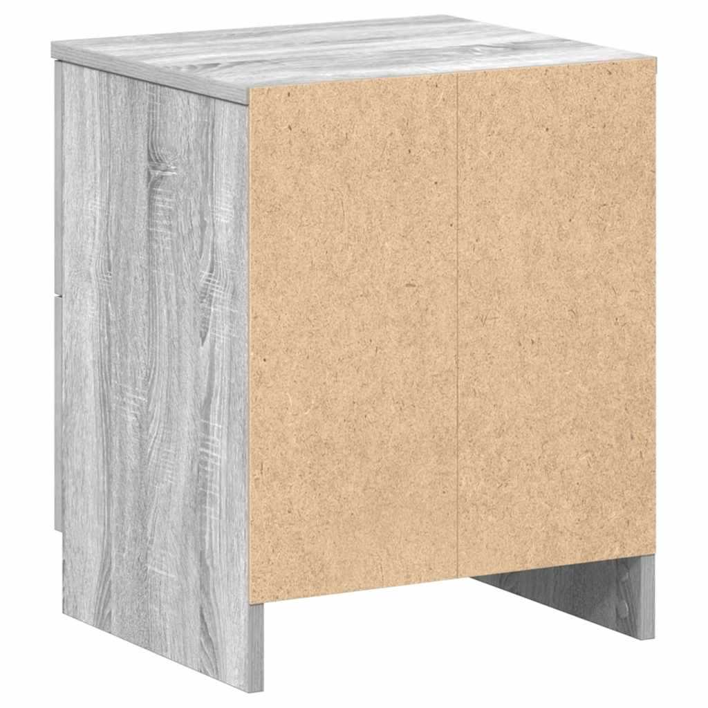 Bedside Cabinets 2 pcs with 2 Drawers Grey Sonoma 40x36x50 cm