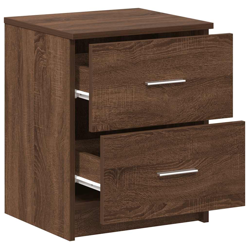 Bedside Cabinets 2 pcs with 2 Drawers Brown Oak 40x36x50 cm