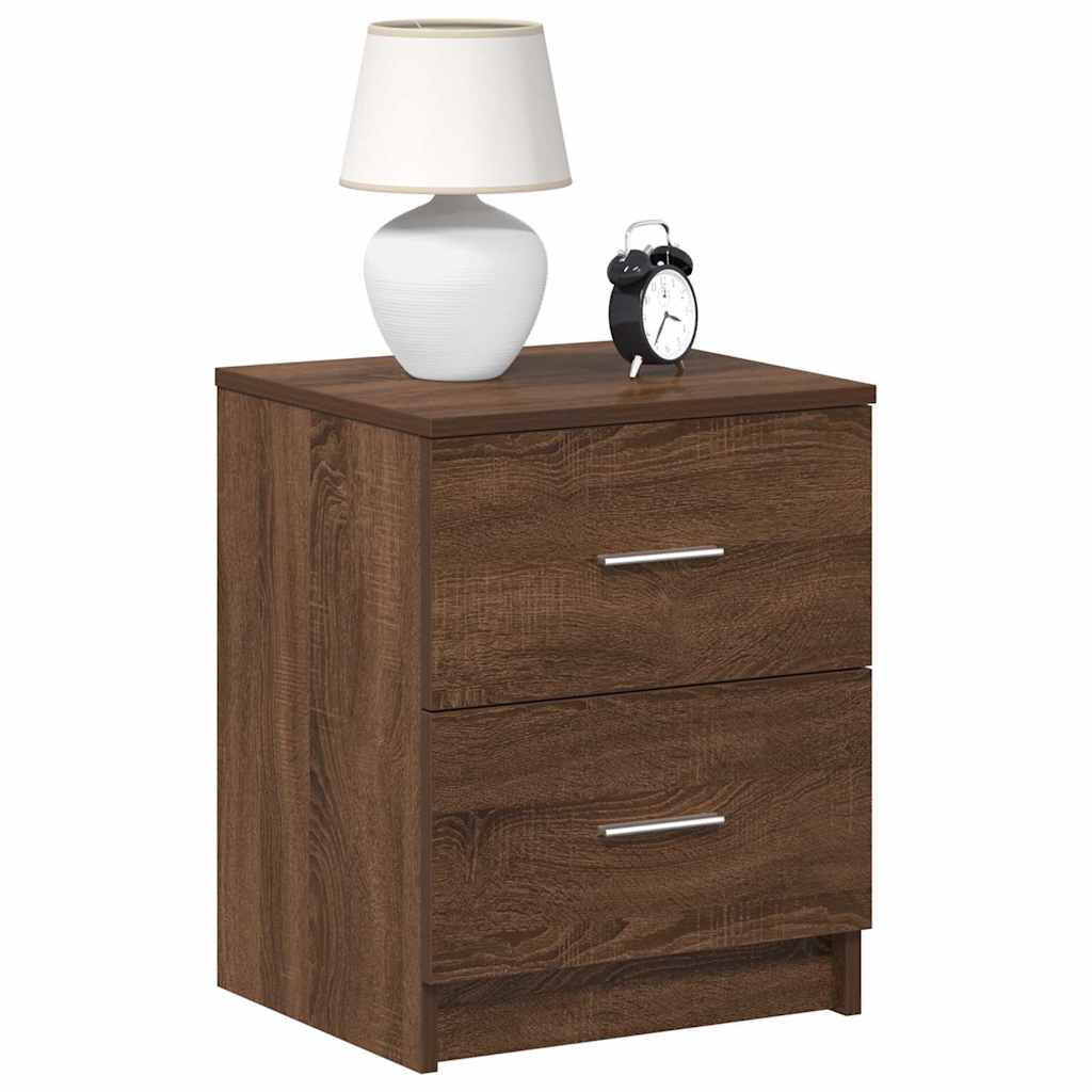 Bedside Cabinets 2 pcs with 2 Drawers Brown Oak 40x36x50 cm