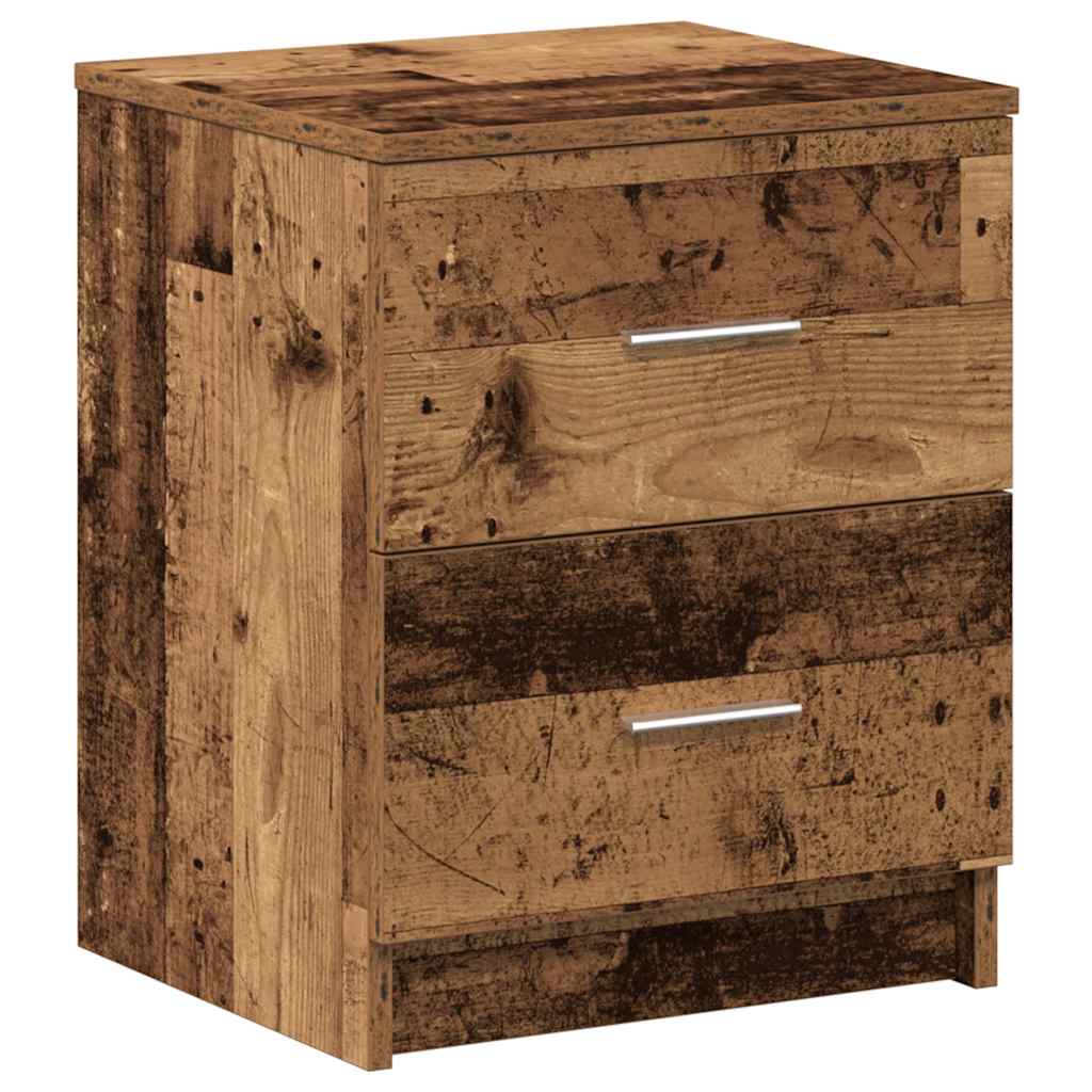 Bedside Cabinets 2 pcs with 2 Drawers Old Wood 40x36x50 cm