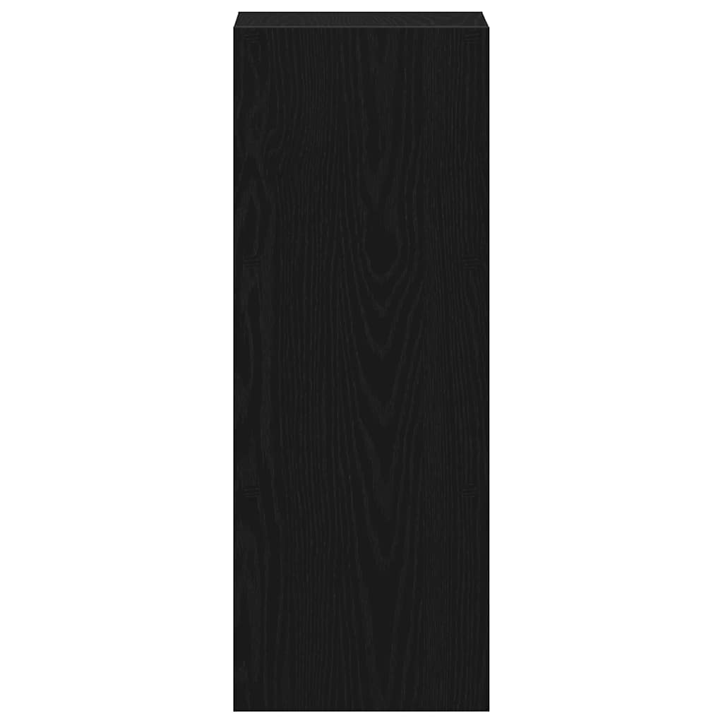 Bookcase Stackable Black Oak 30x30x80 cm Engineered Wood