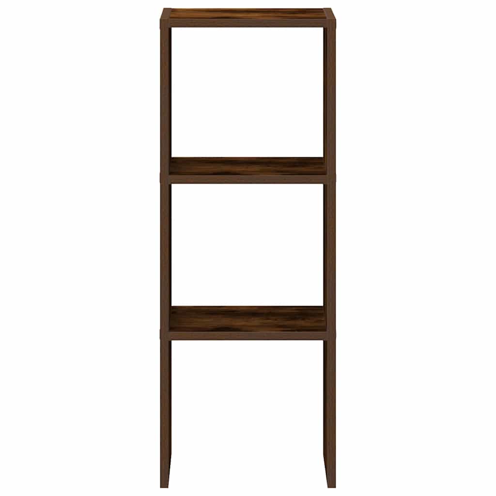 Bookcase Stackable Smoked Oak 30x30x80 cm Engineered Wood