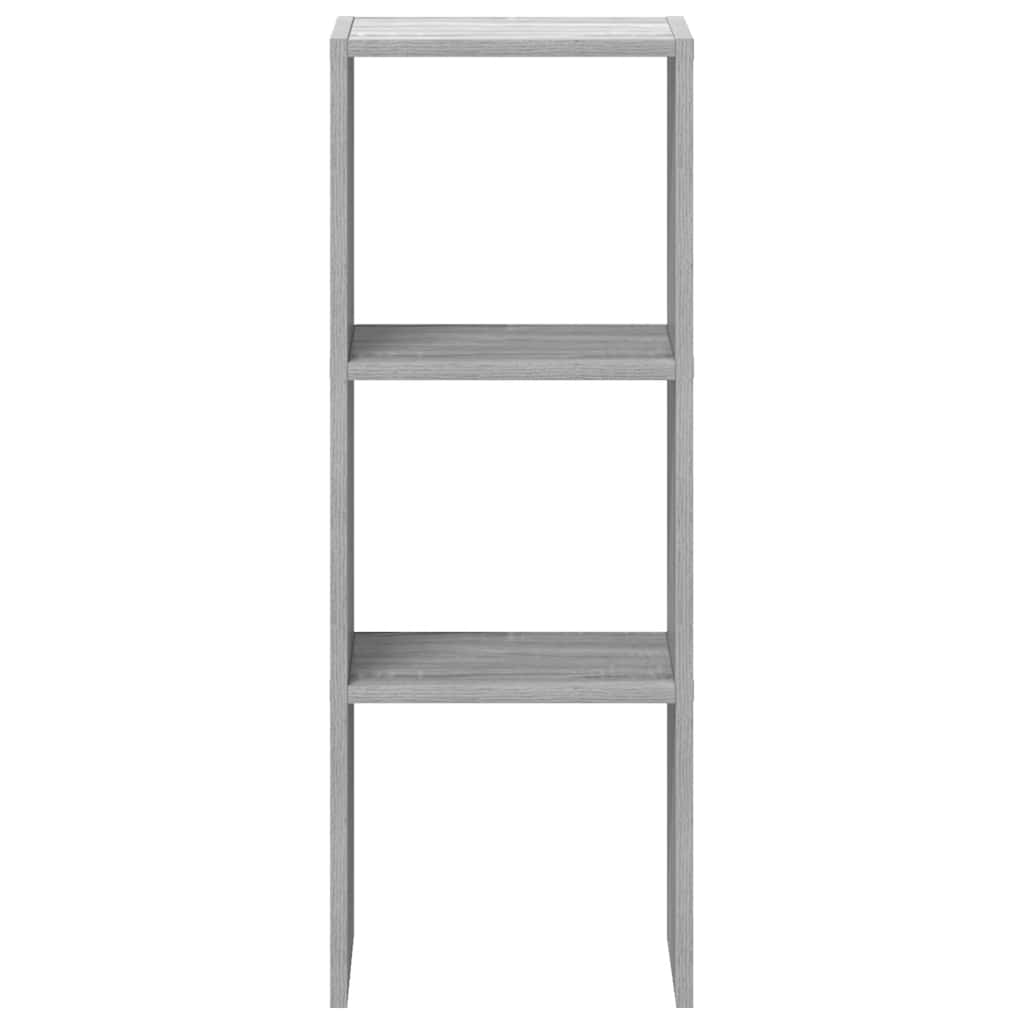 Bookcase Stackable Grey Sonoma 30x30x80 cm Engineered Wood