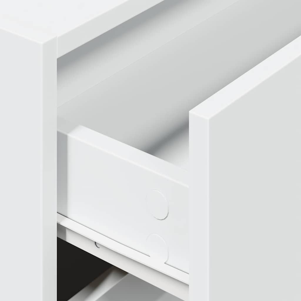 Cabinet with 2 Drawers White 60x31x40 cm Engineered Wood