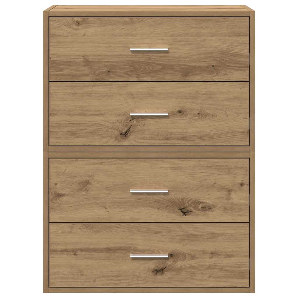 Cabinets with 2 Drawers 2 pcs Artisan Oak 60x31x40 cm Engineered Wood