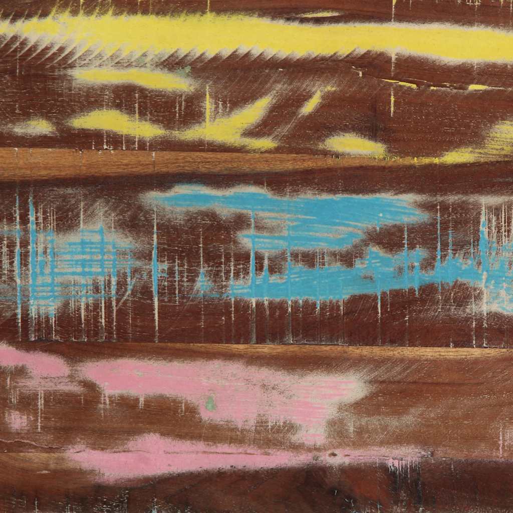 Coffee Table Multicolour 50x50x38 cm Solid Wood Reclaimed