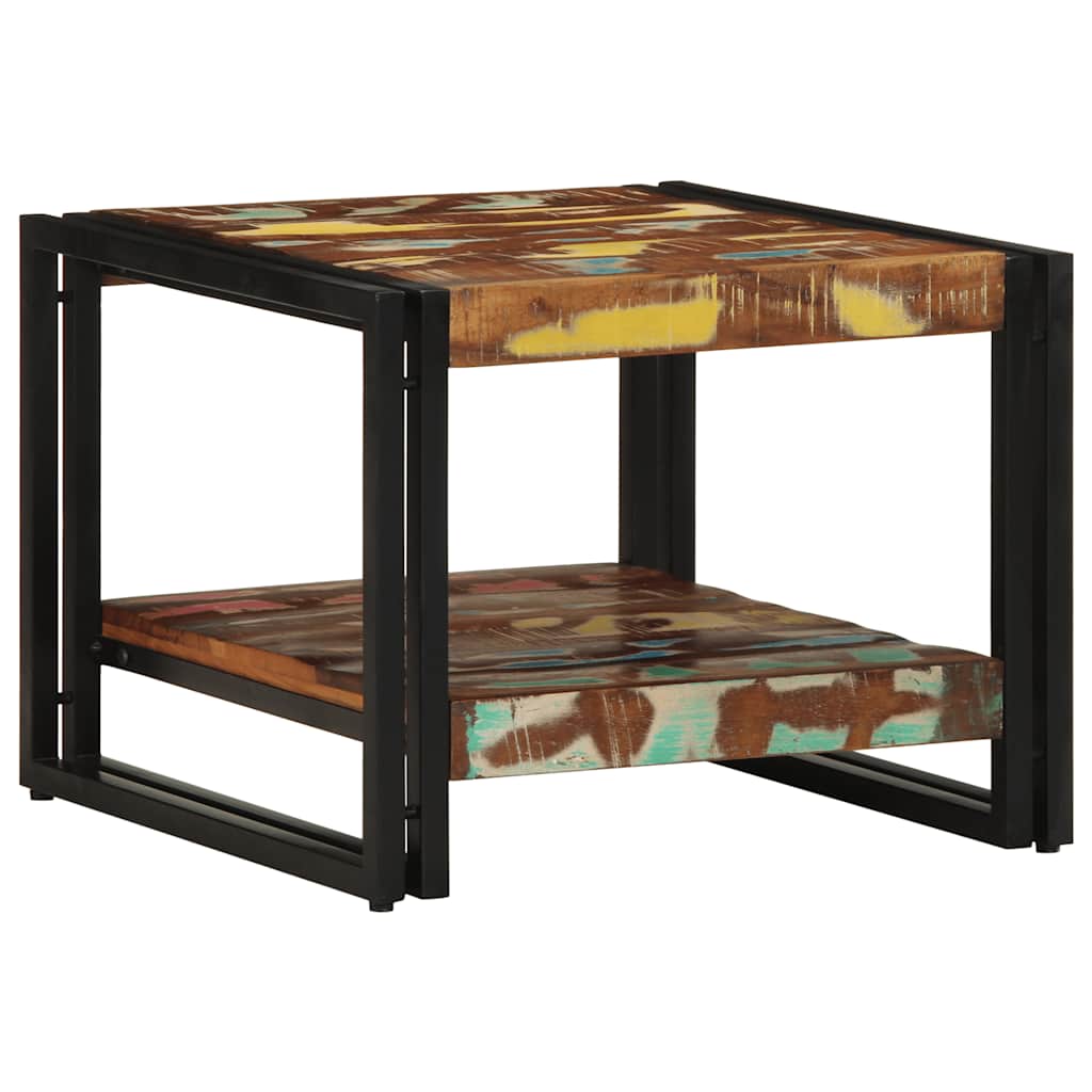 Coffee Table Multicolour 50x50x38 cm Solid Wood Reclaimed