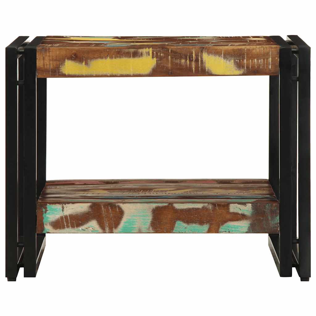 Coffee Table Multicolour 50x50x38 cm Solid Wood Reclaimed