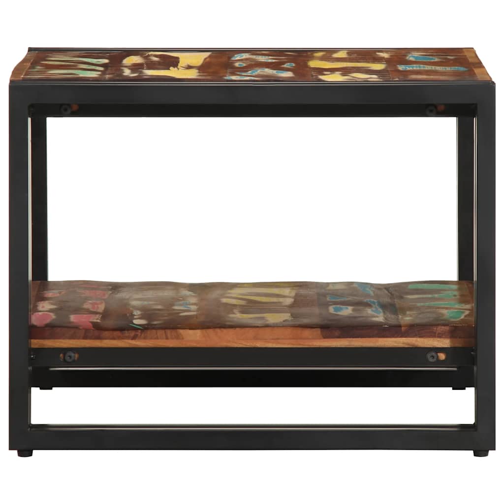 Coffee Table Multicolour 50x50x38 cm Solid Wood Reclaimed