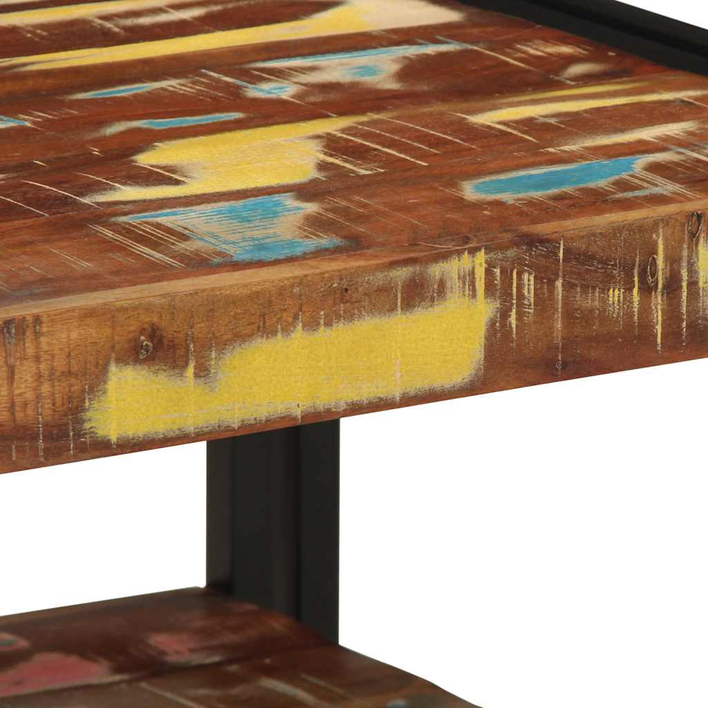 Coffee Table Multicolour 50x50x38 cm Solid Wood Reclaimed