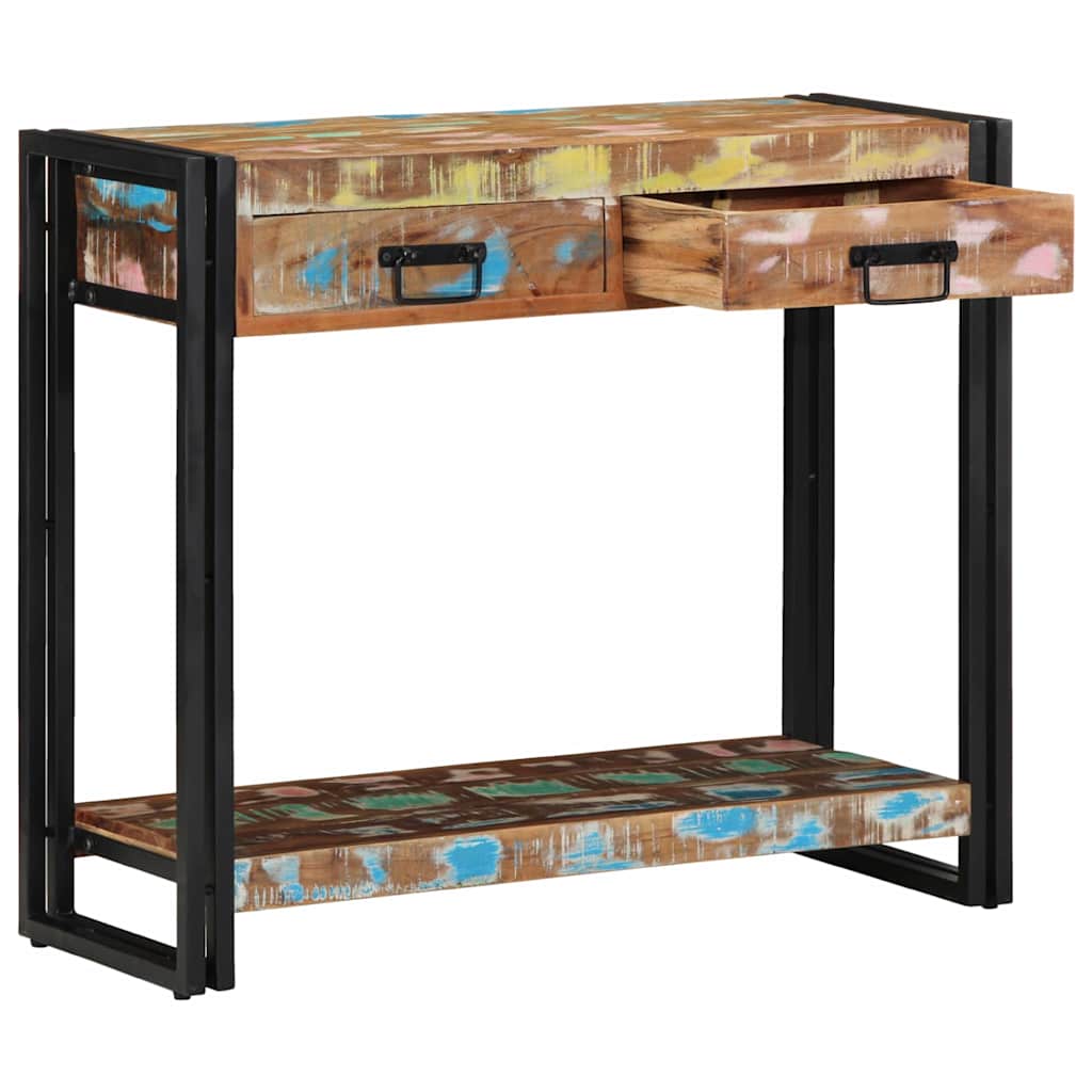 Console Table Multicolour 90 x 33 x 75 cm Solid reclaimed wood