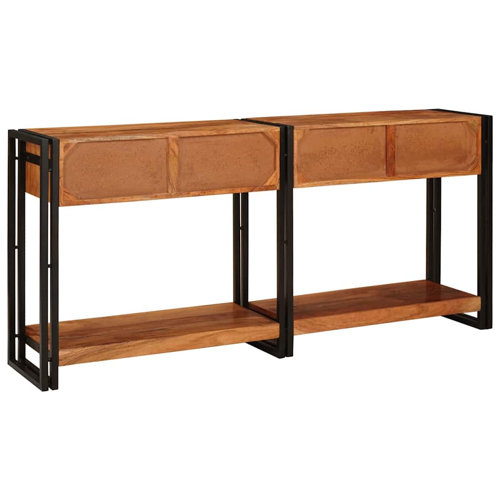 Console Tables 2 pcs Brown 160 x 33 x 75 cm Solid Acacia wood