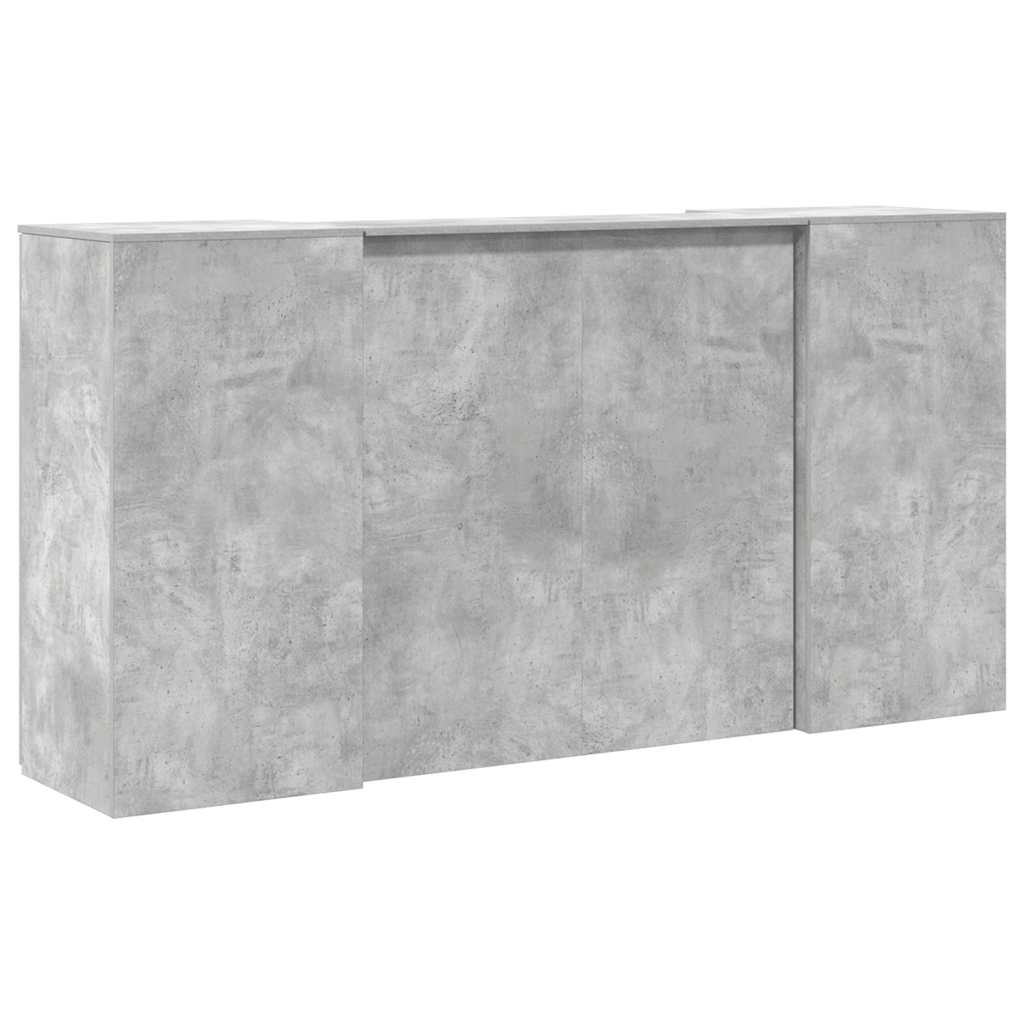 Reception Desk Concrete Grey 200x50x103.5 cm Engineered Wood