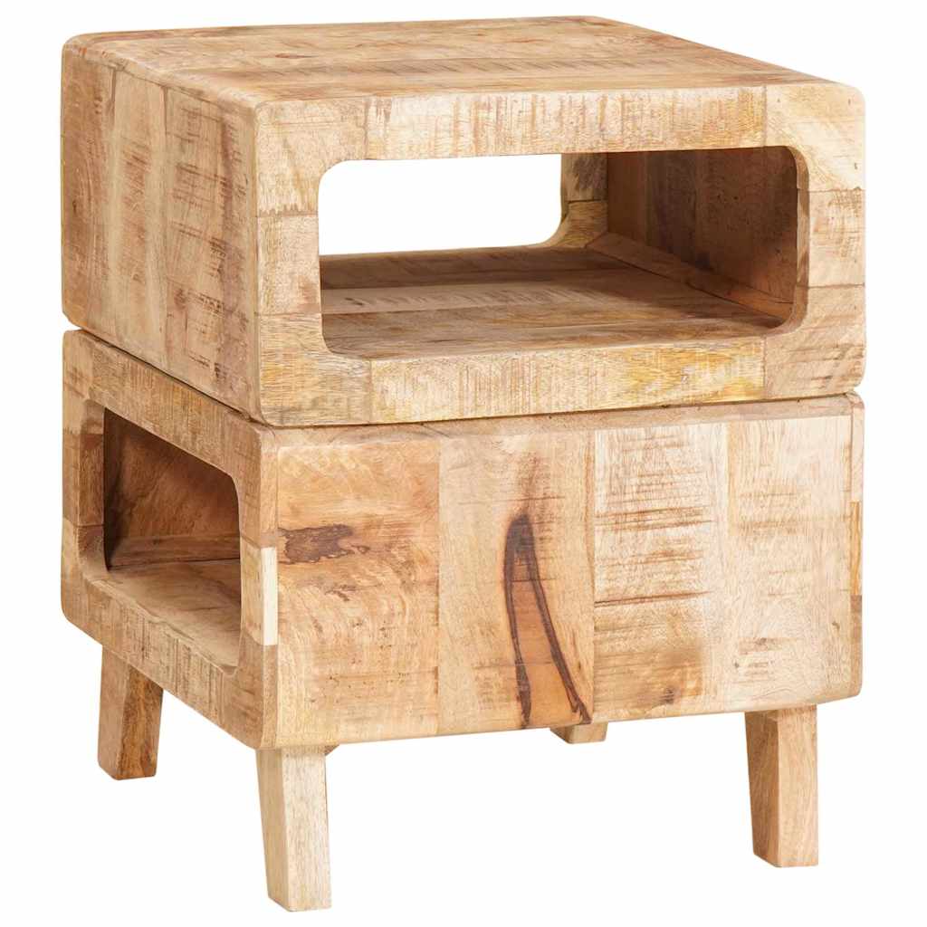 End Tables with Shelf Brown 40 x 40 x 49 cm Solid mango wood