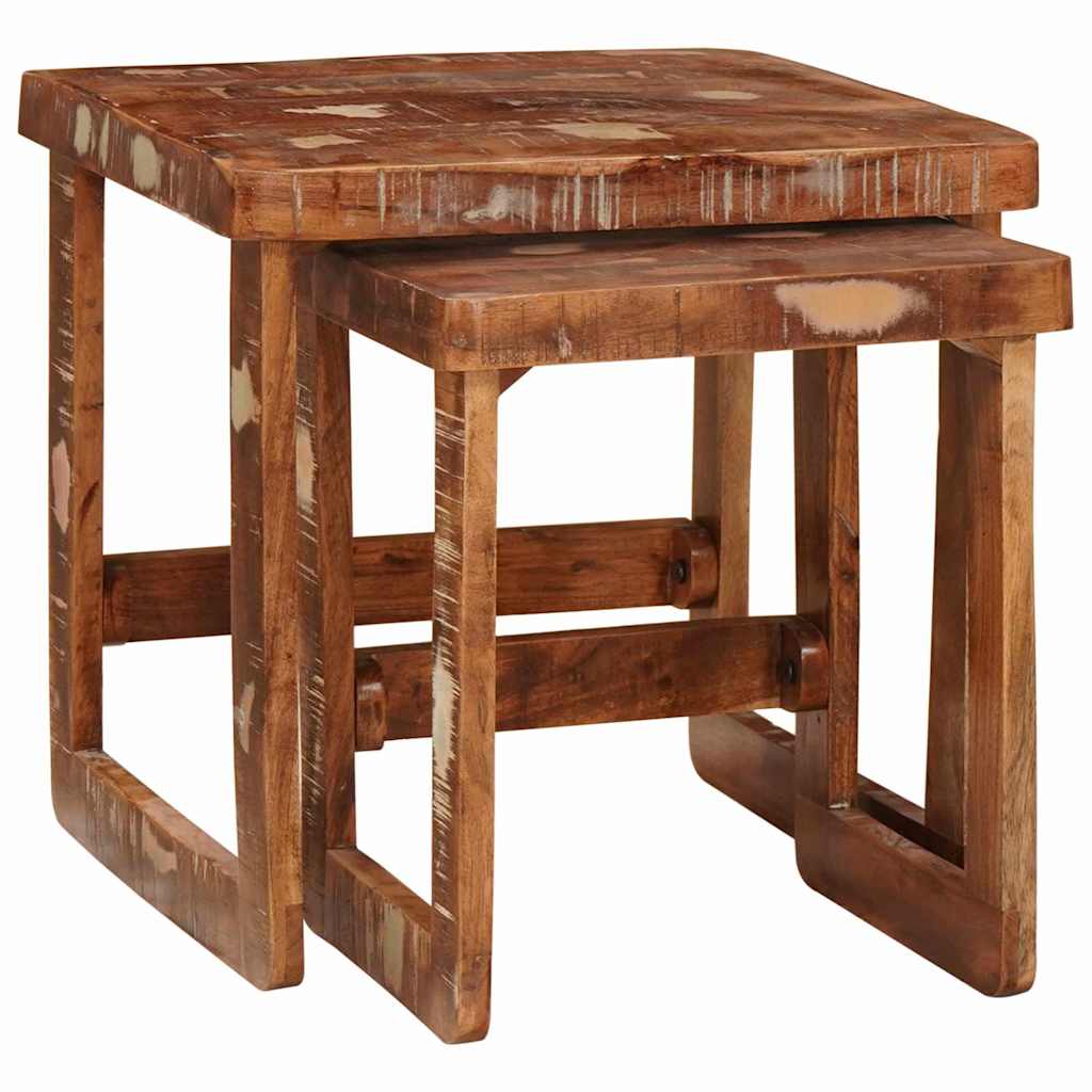 End Tables Multicolour Solid reclaimed wood