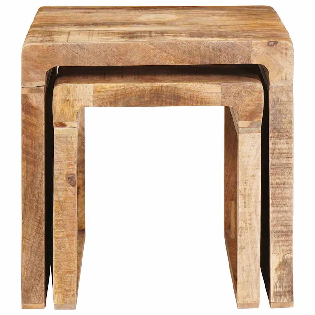 End Tables Brown Solid mango wood