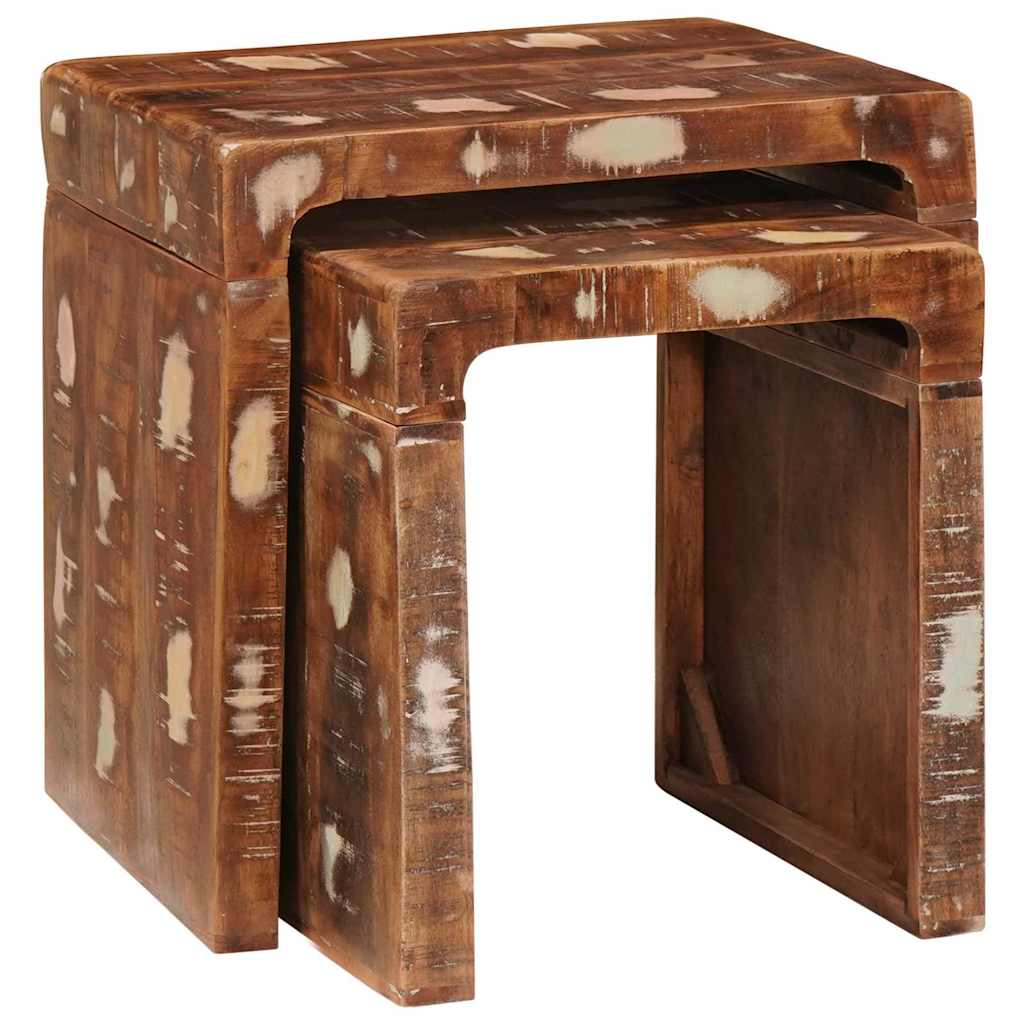End Tables Multicolour Solid reclaimed wood