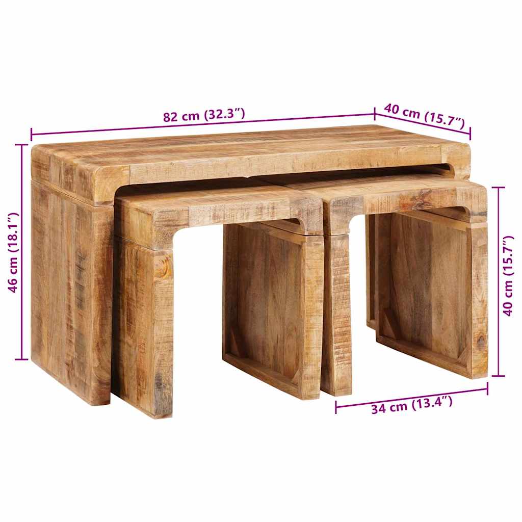 Nesting Tables Solid mango wood