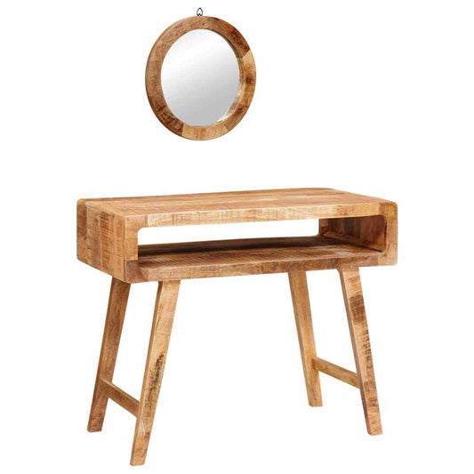 Dressing Table Brown 90 X 76 X 45 Cm Solid Mango Wood