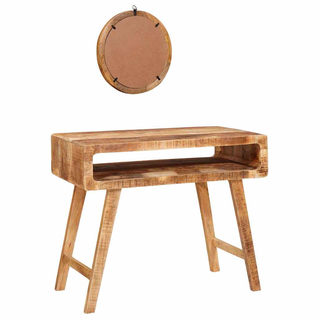 Dressing Table Brown 90 X 76 X 45 Cm Solid Mango Wood