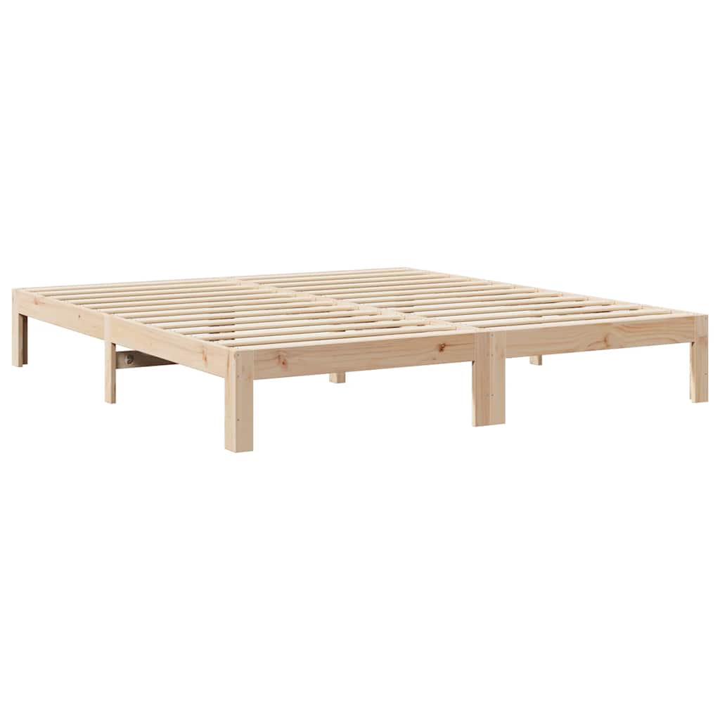 Bed Frame without Mattress 160x200 cm Solid Wood Pine
