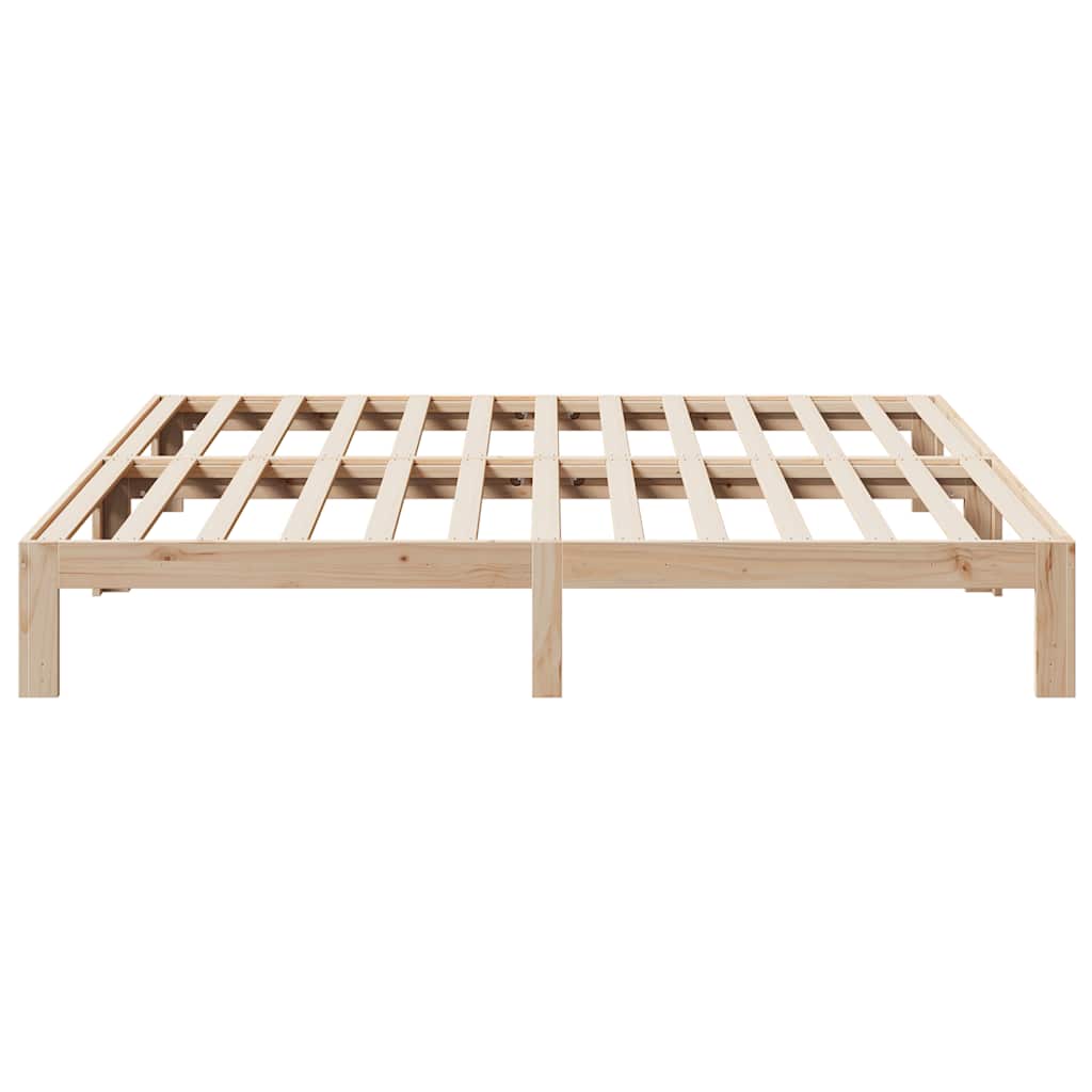 Bed Frame without Mattress 160x200 cm Solid Wood Pine