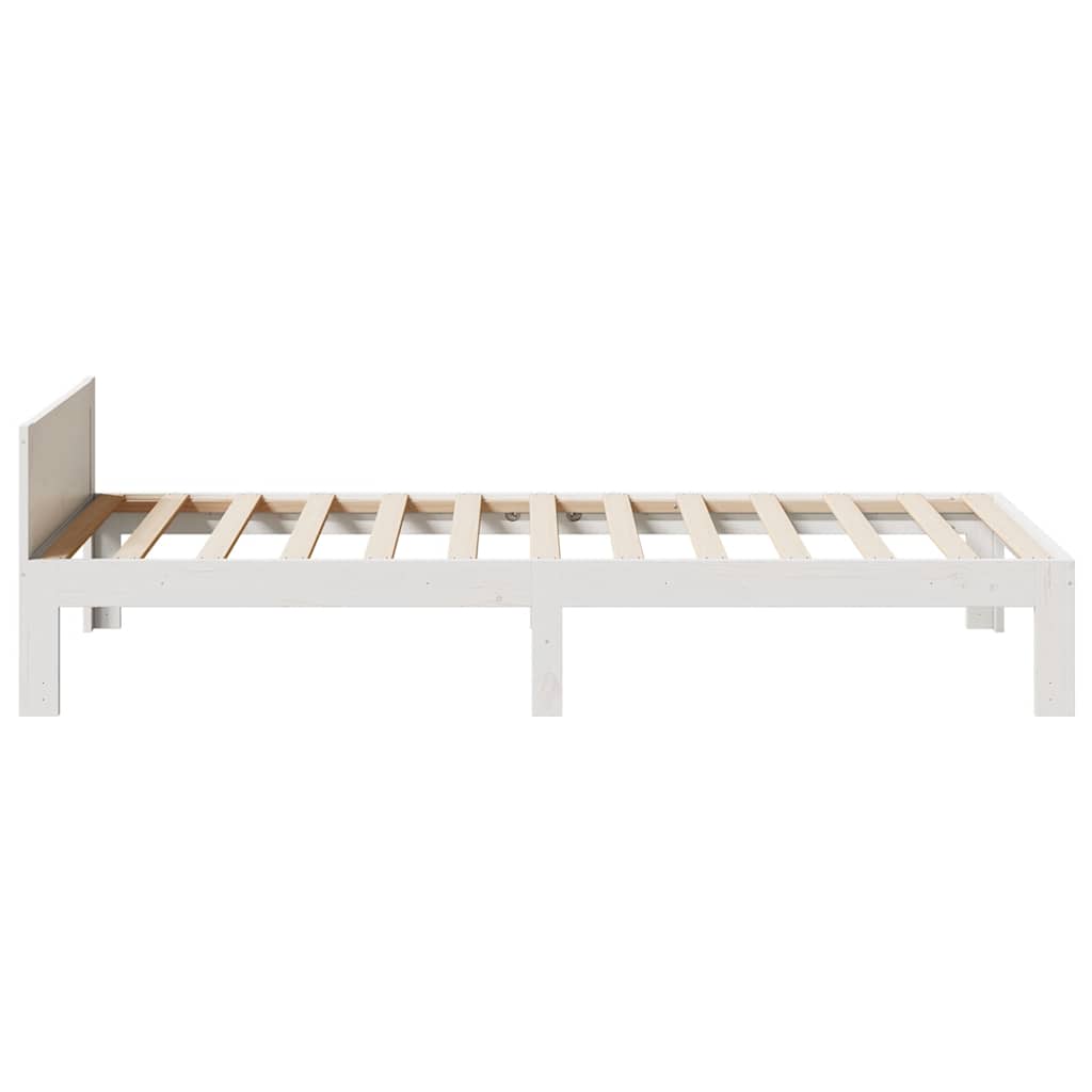 Bed Frame without Mattress White 90x200 cm Solid Wood Pine