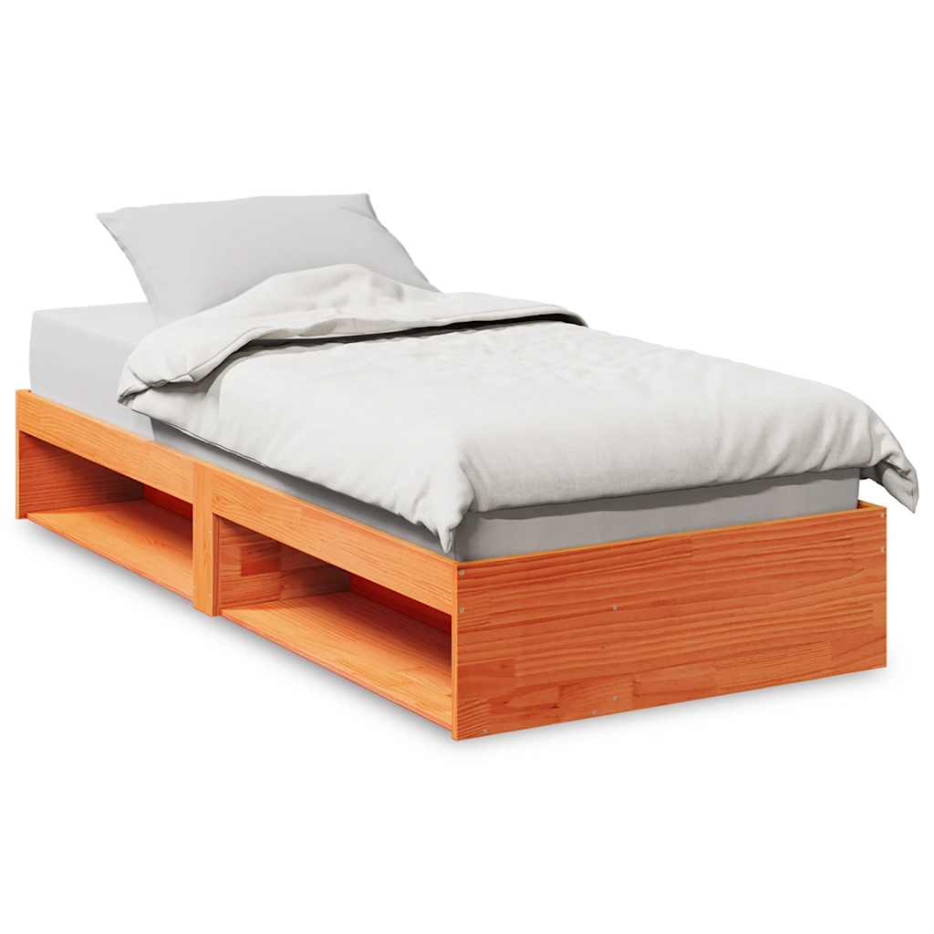 Day Bed without Mattress Wax Brown 90x190 cm Solid Wood Pine