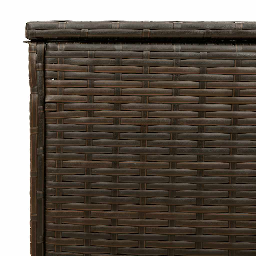 Outdoor Cushion Box Brown 100x55x55.5 cm Poly Rattan