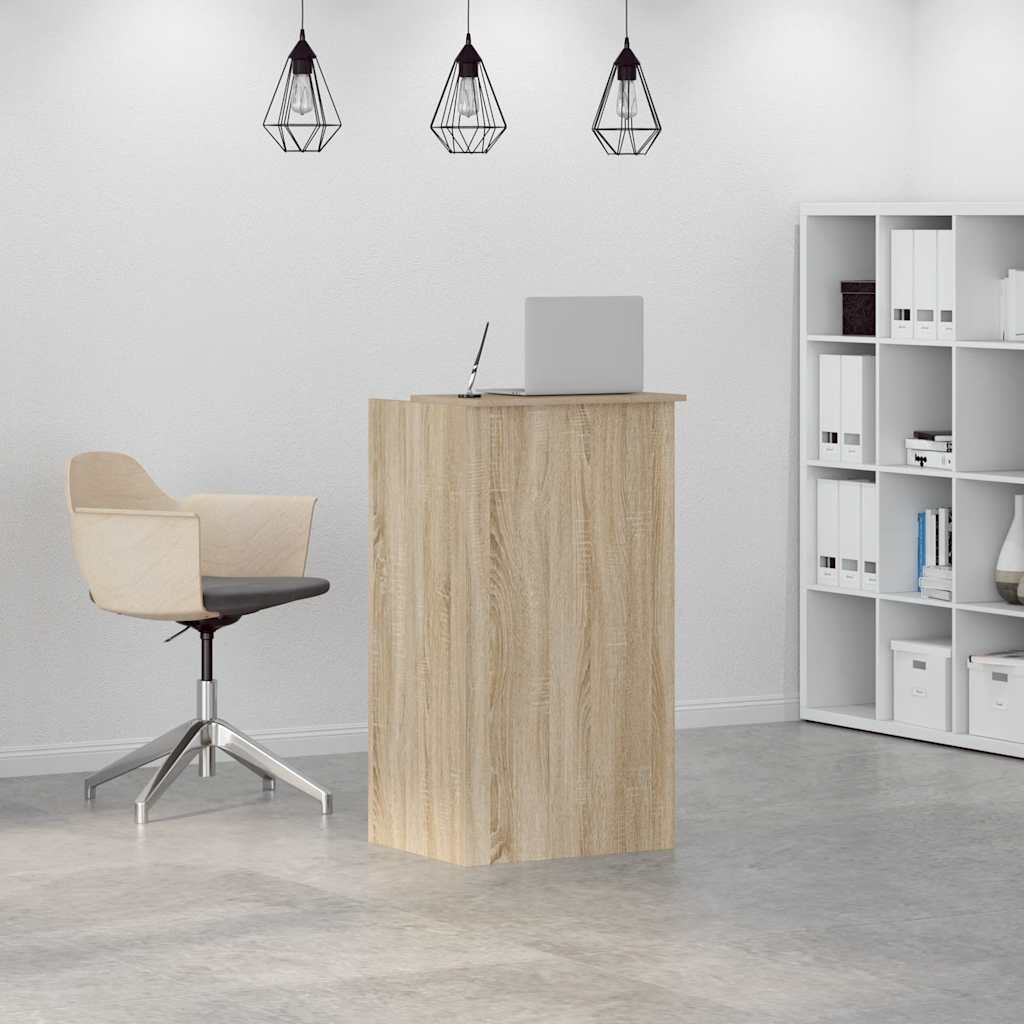 Reception Desk Sonoma Oak 55x50x103.5 cm Engineered Wood