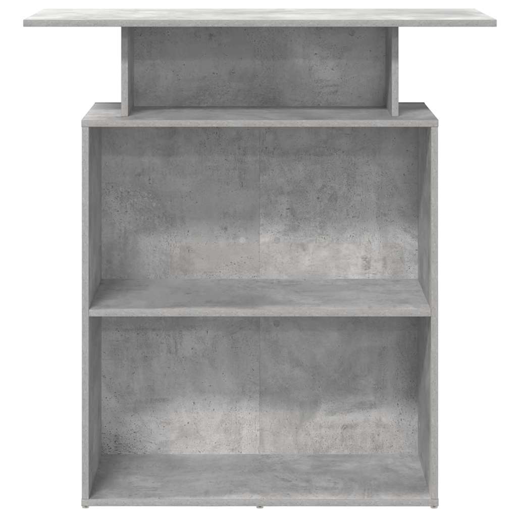 Reception Desk Concrete Grey 100x40x104 cm Engineered Wood