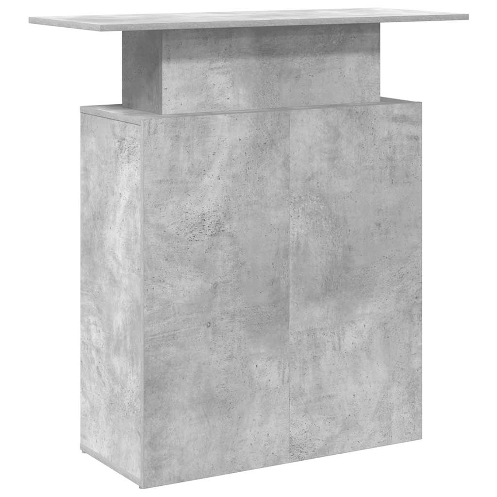 Reception Desk Concrete Grey 100x40x104 cm Engineered Wood