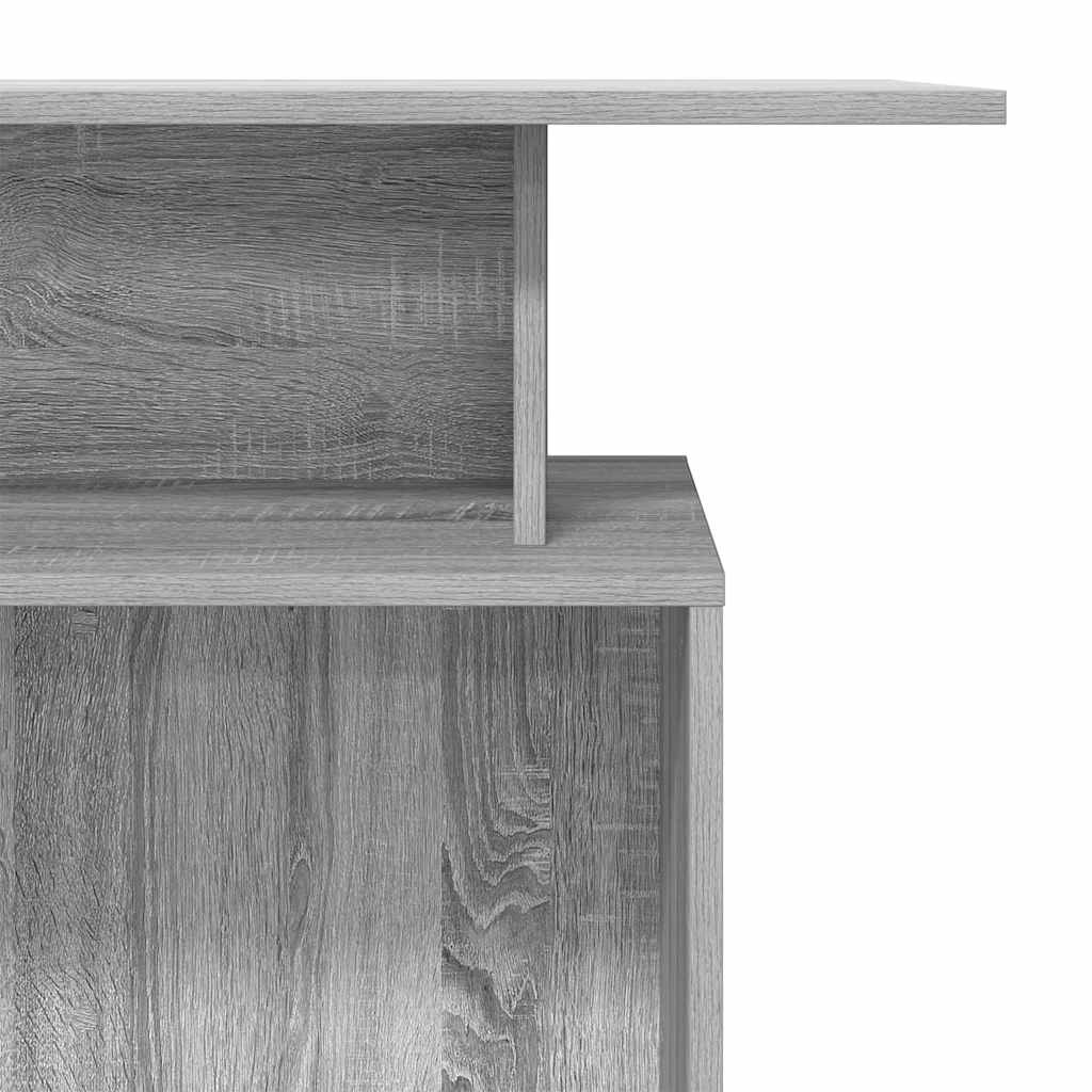 Reception Desk Grey Sonoma 100x40x104 cm Engineered Wood