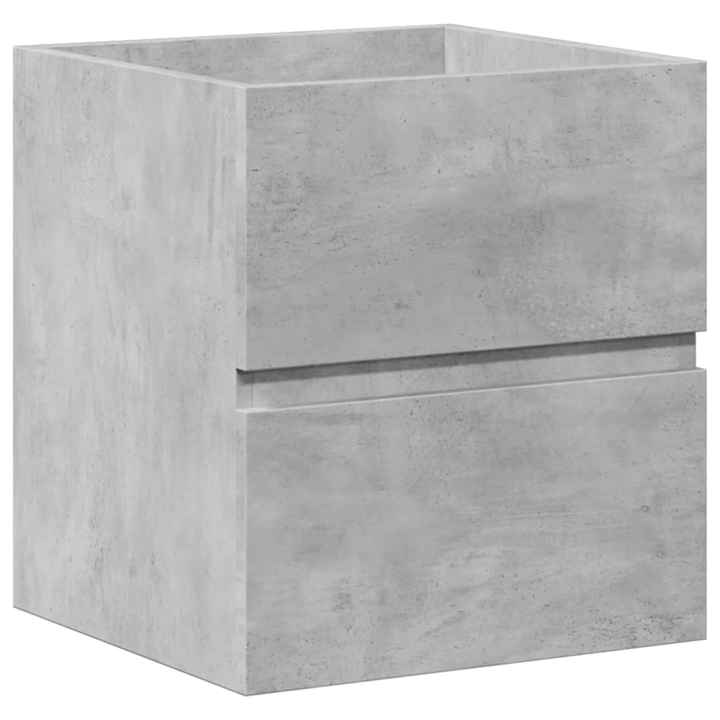 2 Piece Bathroom Furniture Set Concrete Grey Engineered Wood
