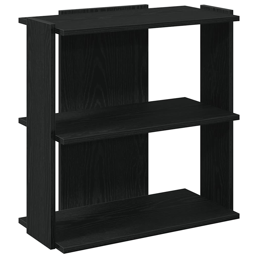 Bookcase 3-Tier Black 60x30x60 cm Engineered Wood