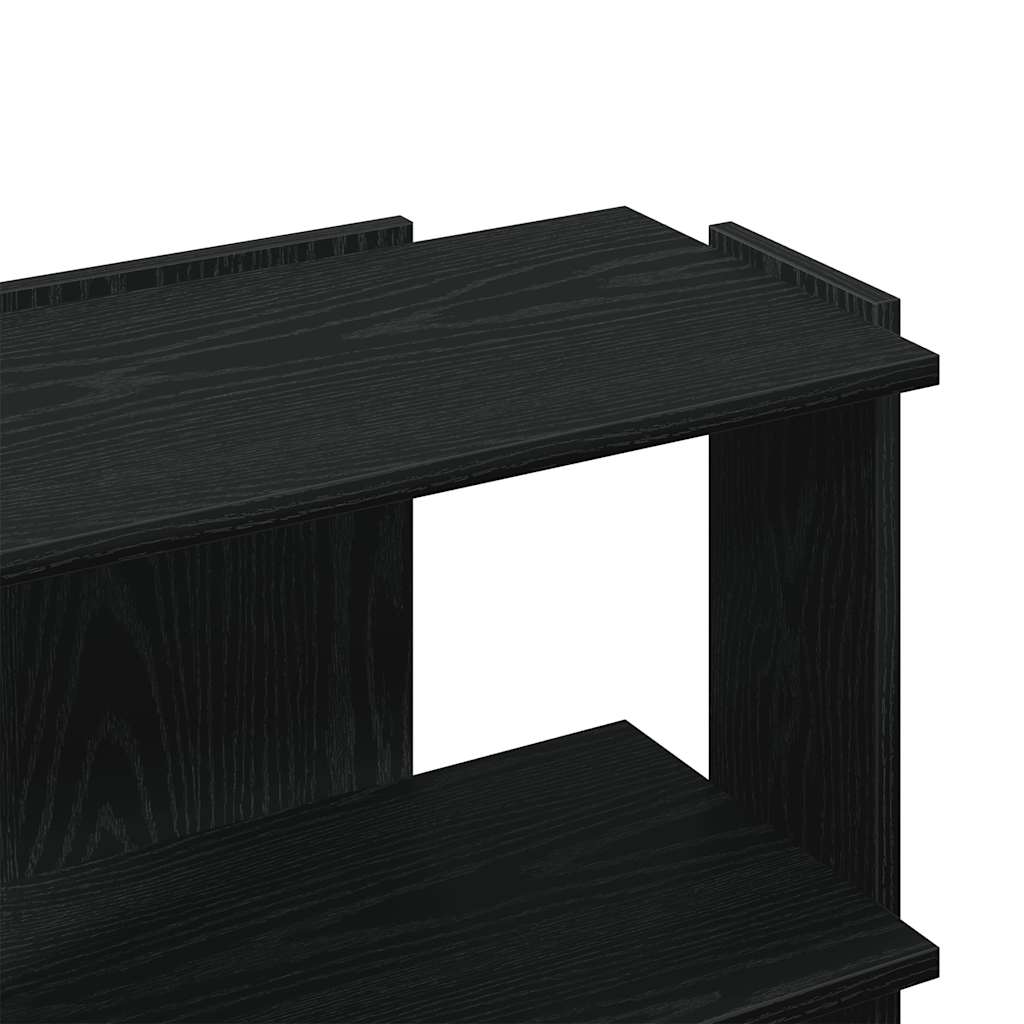Bookcase 3-Tier Black 60x30x60 cm Engineered Wood