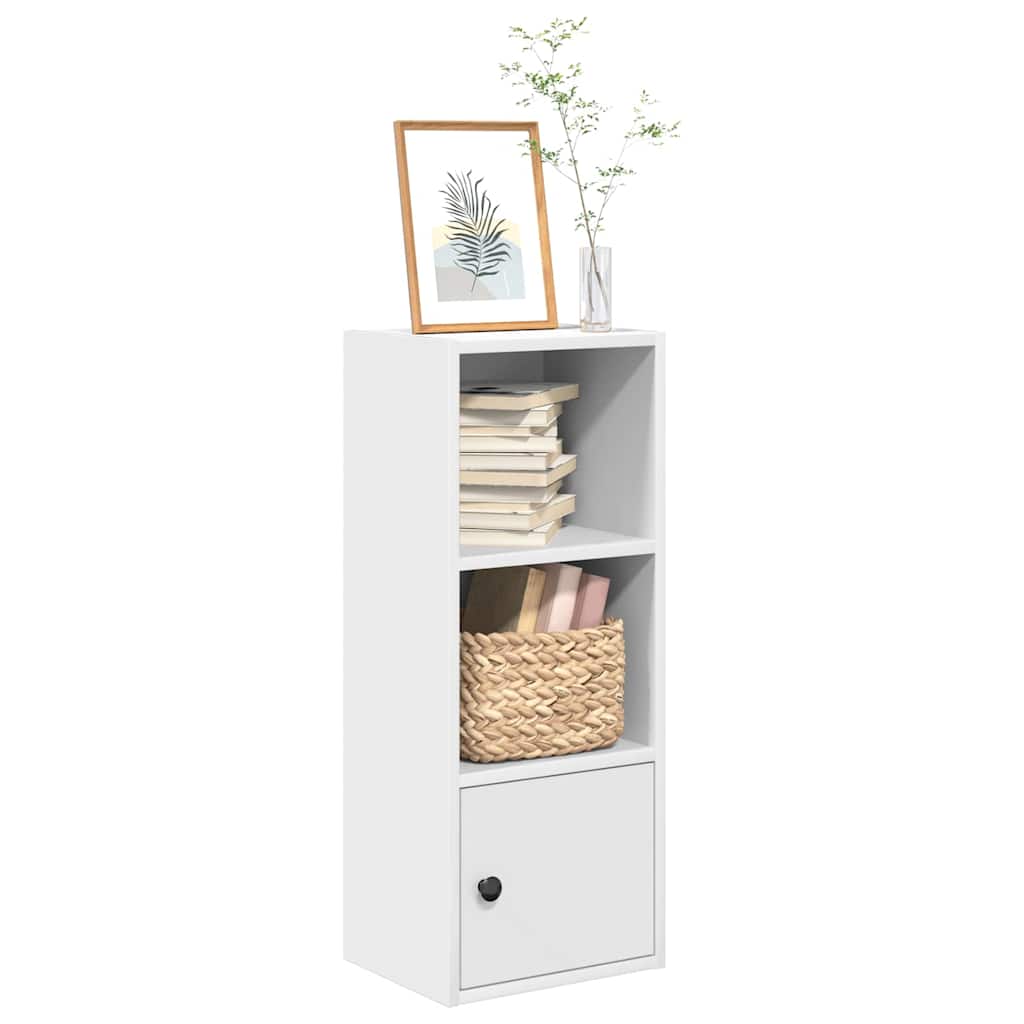 Bookcase White 31x24x77 cm Engineered Wood