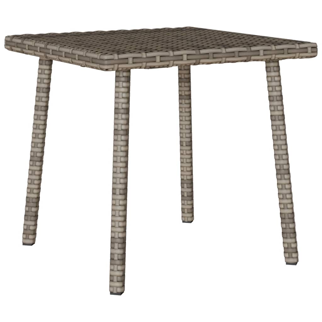 Garden Coffee Table Rectangular Grey 40x40x37 cm Poly Rattan